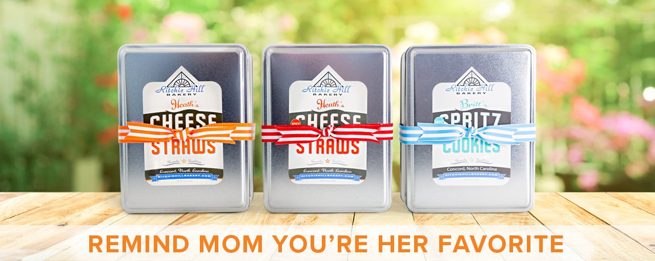 mother's day gifts ritchie hill bakery gift tins cheese straw and spritz cookies