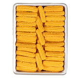 heath's spicy cheese straws southern gift tin with lid open to show straws