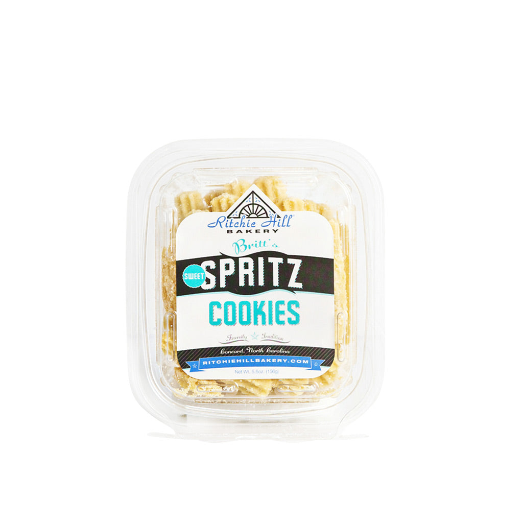britts almond spritz cookies 5.5 oz from ritchie hill bakery