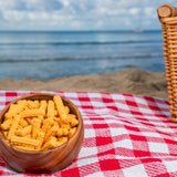 north carolina spicy cheese straws at beach picnic