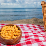 heath's north carolina cheese straws at a beach picnic