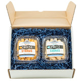 sweet and savory gift box with heaths cheese straws and britts spritz cookies